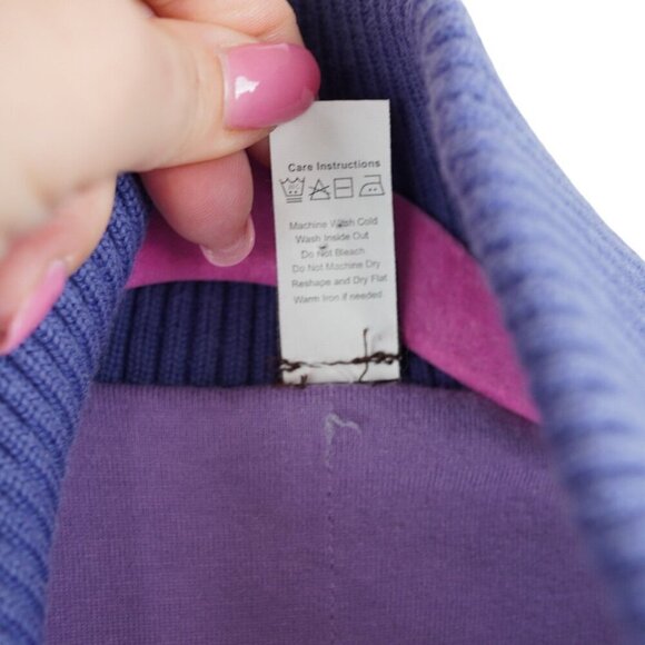 Tea Collection Purple & White Sleeveless Patterned Vest With Ribbed Collar Sz 7 - Picture 3 of 5